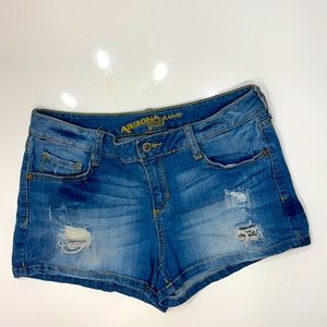 Arizona Jeans Destructed Denim Shorts